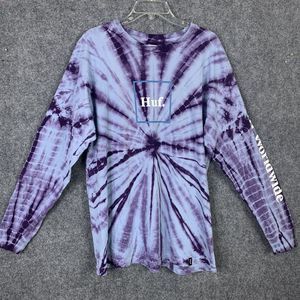 Huf. Worldwide Long Sleeve Purple Tie Dye Tee Men L